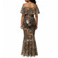 Serket Egyptian Mermaid Dress Jeweled Scorpion and Cobweb Motif in Mystical Egyptian