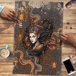Serket Egyptian Puzzle Jeweled Scorpion and Cobweb Motif in Mystical Egyptian