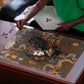 Serket Egyptian Puzzle Jeweled Scorpion and Cobweb Motif in Mystical Egyptian