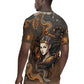 Serket Egyptian Rugby Jersey Jeweled Scorpion and Cobweb Motif in Mystical Egyptian