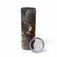 Serket Egyptian Skinny Tumbler Jeweled Scorpion and Cobweb Motif in Mystical Egyptian