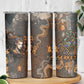 Serket Egyptian Skinny Tumbler Jeweled Scorpion and Cobweb Motif in Mystical Egyptian