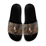 Serket Egyptian Slide Sandals Jeweled Scorpion and Cobweb Motif in Mystical Egyptian