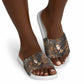 Serket Egyptian Slide Sandals Jeweled Scorpion and Cobweb Motif in Mystical Egyptian