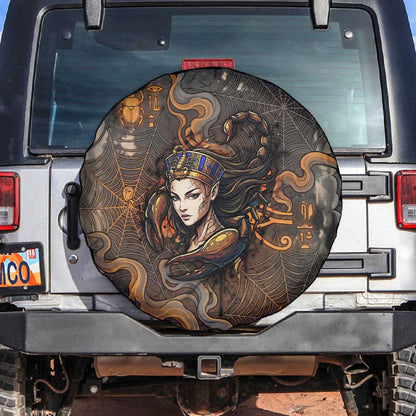 Serket Egyptian Spare Tire Cover Jeweled Scorpion and Cobweb Motif in Mystical Egyptian