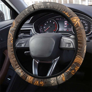 Serket Egyptian Steering Wheel Cover Jeweled Scorpion and Cobweb Motif in Mystical Egyptian