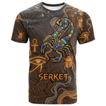 Serket Egyptian T shirt Jeweled Scorpion and Cobweb Motif in Mystical Egyptian