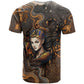 Serket Egyptian T shirt Jeweled Scorpion and Cobweb Motif in Mystical Egyptian