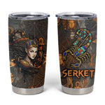 Serket Egyptian Tumbler Cup Jeweled Scorpion and Cobweb Motif in Mystical Egyptian