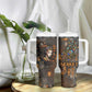 Serket Egyptian Tumbler With Handle Jeweled Scorpion and Cobweb Motif in Mystical Egyptian