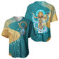 Tefnut Ancient Egyptian Baseball Jersey with Water Drop and Lion Symbol
