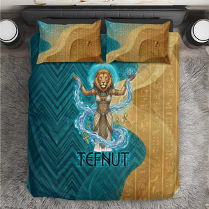 Tefnut Ancient Egyptian Bedding Set with Water Drop and Lion Symbol