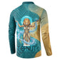 Tefnut Ancient Egyptian Button Sweatshirt with Water Drop and Lion Symbol