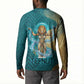Tefnut Ancient Egyptian Button Sweatshirt with Water Drop and Lion Symbol