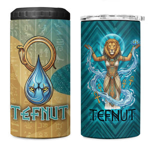 Tefnut Ancient Egyptian 4 in 1 Can Cooler Tumbler with Water Drop and Lion Symbol