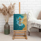Tefnut Ancient Egyptian Canvas Wall Art with Water Drop and Lion Symbol