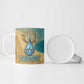 Tefnut Ancient Egyptian Ceramic Mug with Water Drop and Lion Symbol