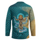 Tefnut Ancient Egyptian Hockey Jersey with Water Drop and Lion Symbol
