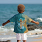 Tefnut Ancient Egyptian Kid Hawaiian Shirt with Water Drop and Lion Symbol