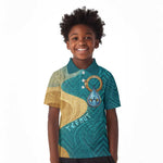 Tefnut Ancient Egyptian Kid Polo Shirt with Water Drop and Lion Symbol