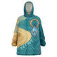 Tefnut Ancient Egyptian Kid Wearable Blanket Hoodie with Water Drop and Lion Symbol
