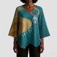Tefnut Ancient Egyptian Kimono Sleeve Blouse with Water Drop and Lion Symbol