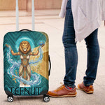 Tefnut Ancient Egyptian Luggage Cover with Water Drop and Lion Symbol