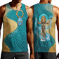 Tefnut Ancient Egyptian Men Tank Top with Water Drop and Lion Symbol