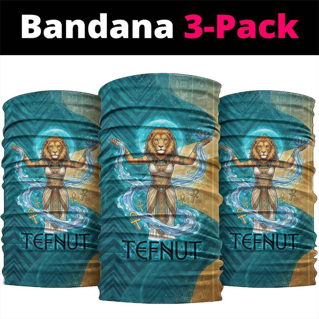 Tefnut Ancient Egyptian Neck Gaiter with Water Drop and Lion Symbol