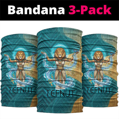 Tefnut Ancient Egyptian Neck Gaiter with Water Drop and Lion Symbol