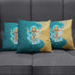 Tefnut Ancient Egyptian Pillow Cover with Water Drop and Lion Symbol
