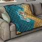 Tefnut Ancient Egyptian Quilt with Water Drop and Lion Symbol