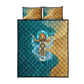 Tefnut Ancient Egyptian Quilt Bed Set with Water Drop and Lion Symbol