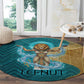Tefnut Ancient Egyptian Round Carpet with Water Drop and Lion Symbol