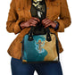 Tefnut Ancient Egyptian Shoulder Handbag with Water Drop and Lion Symbol