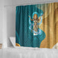 Tefnut Ancient Egyptian Shower Curtain with Water Drop and Lion Symbol