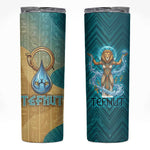 Tefnut Ancient Egyptian Skinny Tumbler with Water Drop and Lion Symbol