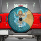 Tefnut Ancient Egyptian Spare Tire Cover with Water Drop and Lion Symbol