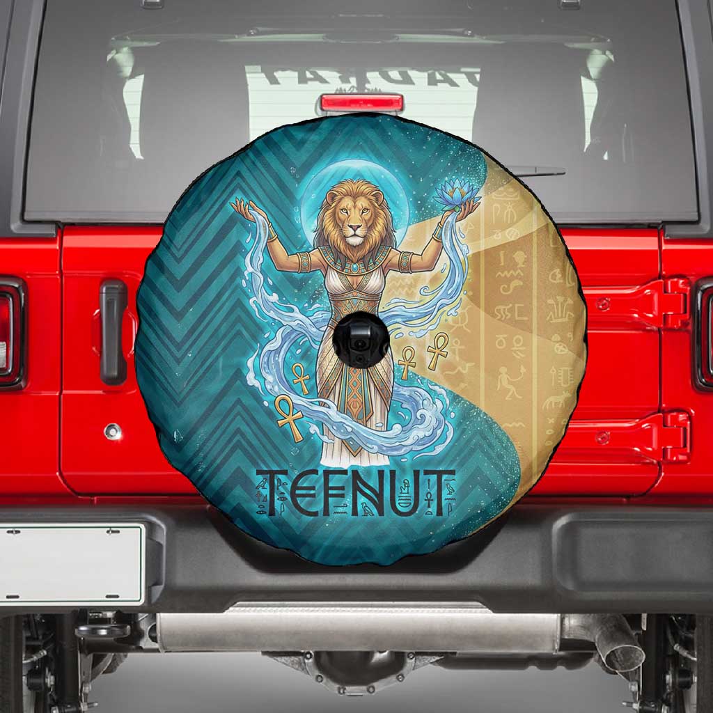Tefnut Ancient Egyptian Spare Tire Cover with Water Drop and Lion Symbol