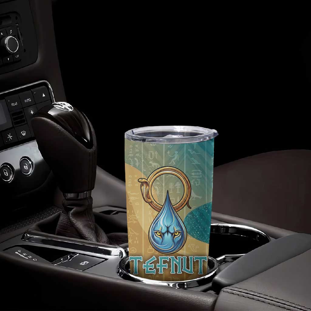 Tefnut Ancient Egyptian Tumbler Cup with Water Drop and Lion Symbol