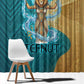 Tefnut Ancient Egyptian Window Curtain with Water Drop and Lion Symbol