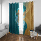 Tefnut Ancient Egyptian Window Curtain with Water Drop and Lion Symbol