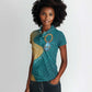 Tefnut Ancient Egyptian Women Polo Shirt with Water Drop and Lion Symbol