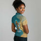 Tefnut Ancient Egyptian Women Polo Shirt with Water Drop and Lion Symbol