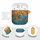 Egyptian Tefnut Fiery Eye AirPods Case with Roaring Lion in Desert and Water Element