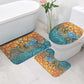 Egyptian Tefnut Fiery Eye Bathroom Set with Roaring Lion in Desert and Water Element