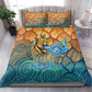 Egyptian Tefnut Fiery Eye Bedding Set with Roaring Lion in Desert and Water Element