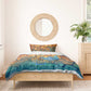 Egyptian Tefnut Fiery Eye Bedding Set with Roaring Lion in Desert and Water Element