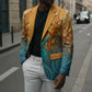 Egyptian Tefnut Fiery Eye Blazer with Roaring Lion in Desert and Water Element