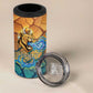 Egyptian Tefnut Fiery Eye 4 in 1 Can Cooler Tumbler with Roaring Lion in Desert and Water Element